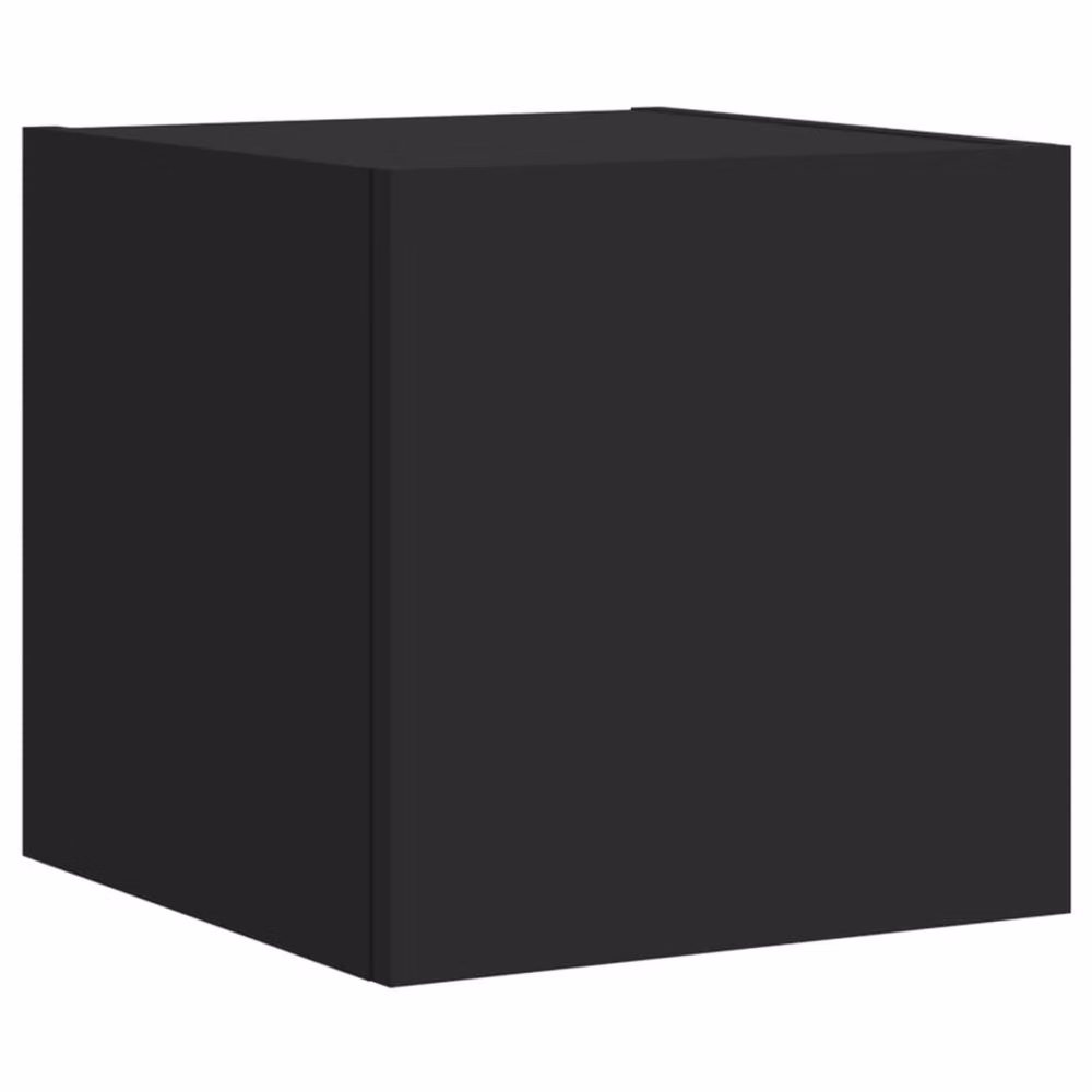 Berkfield Home Set of 2 Modern Black MDF TV Wall Cabinets with LED Lights, W/D/H: 35 x 30.5 x 30 cm – 6
