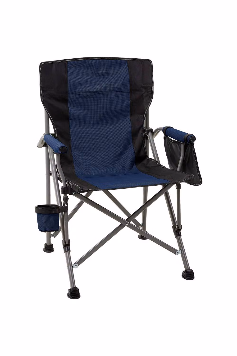 Garden Sanctuary Blue Portable Folding Camping Chair with Armrests – 3