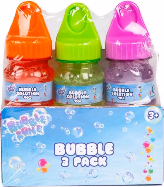 Bubble Zone Multicolour Bubbles, Pack of 3