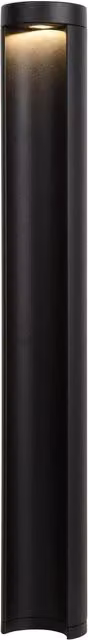 Lucide COMBO Modern LED Outdoor Bollard Light, Black Aluminium, Warm White, IP54 – 1