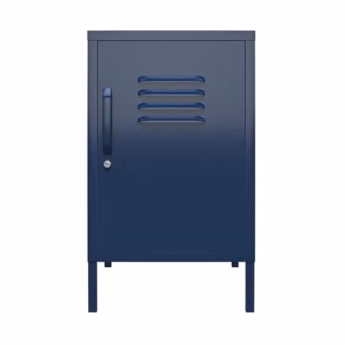DHP Furniture Bradford Metal Locker End Table, Blue, W: 37 cm, D: 39 cm, H: 68 cm – 1
