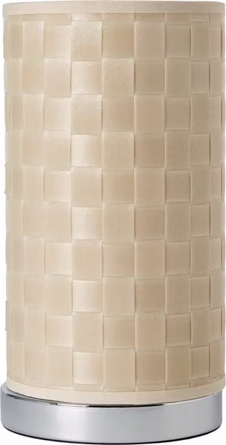 Litecraft Sovin Woven Table Lamp in Beige and Yellow