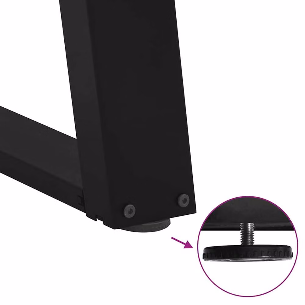 Berkfield Home U-Shaped Console Table Legs, 2 Pieces, Black Steel, W: 28 cm, H: 72-73 cm – 5