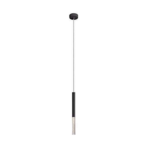 Zumaline One Integrated LED Pendant Ceiling Light in Matt Black, 3000K, 450Lm