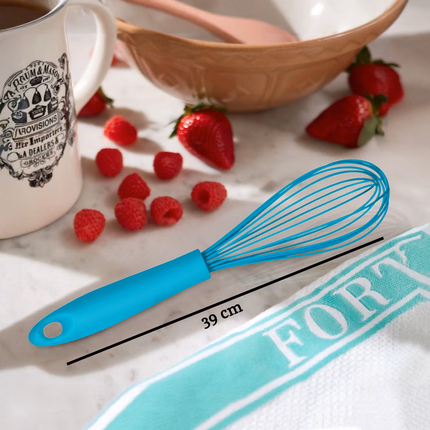 Orsina Heat Resistant Silicone Whisk in Turquoise – 5
