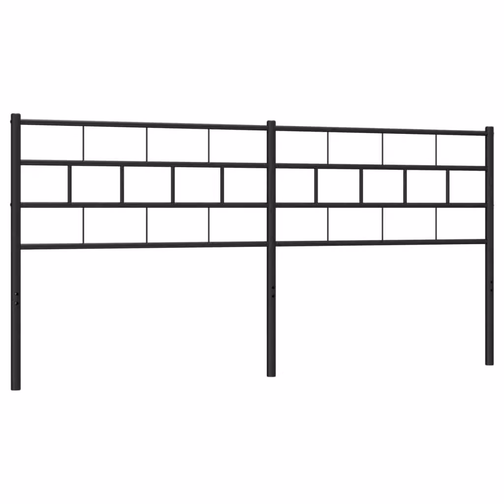 Berkfield Home Classic Metal Headboard in Black, Width: 193 cm – 2