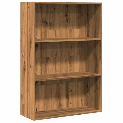 vidaXL Bookcase in Brown Artisan Oak, W/D/H: 80 x 30 x 114 cm