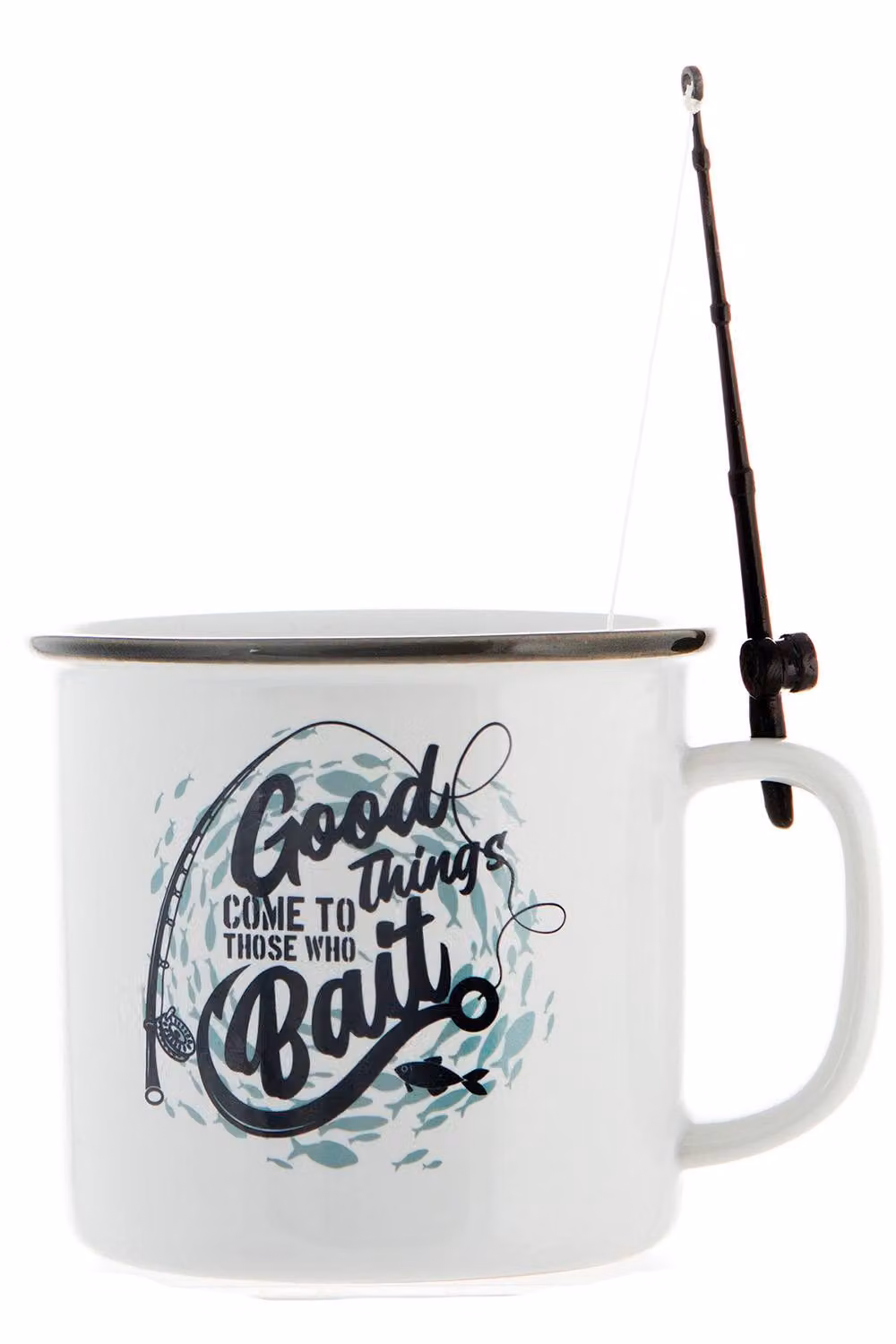 Boxer Gifts Good Things Come to Those Who Bait Fishing Mug in White and Multicolour Ceramic – 3