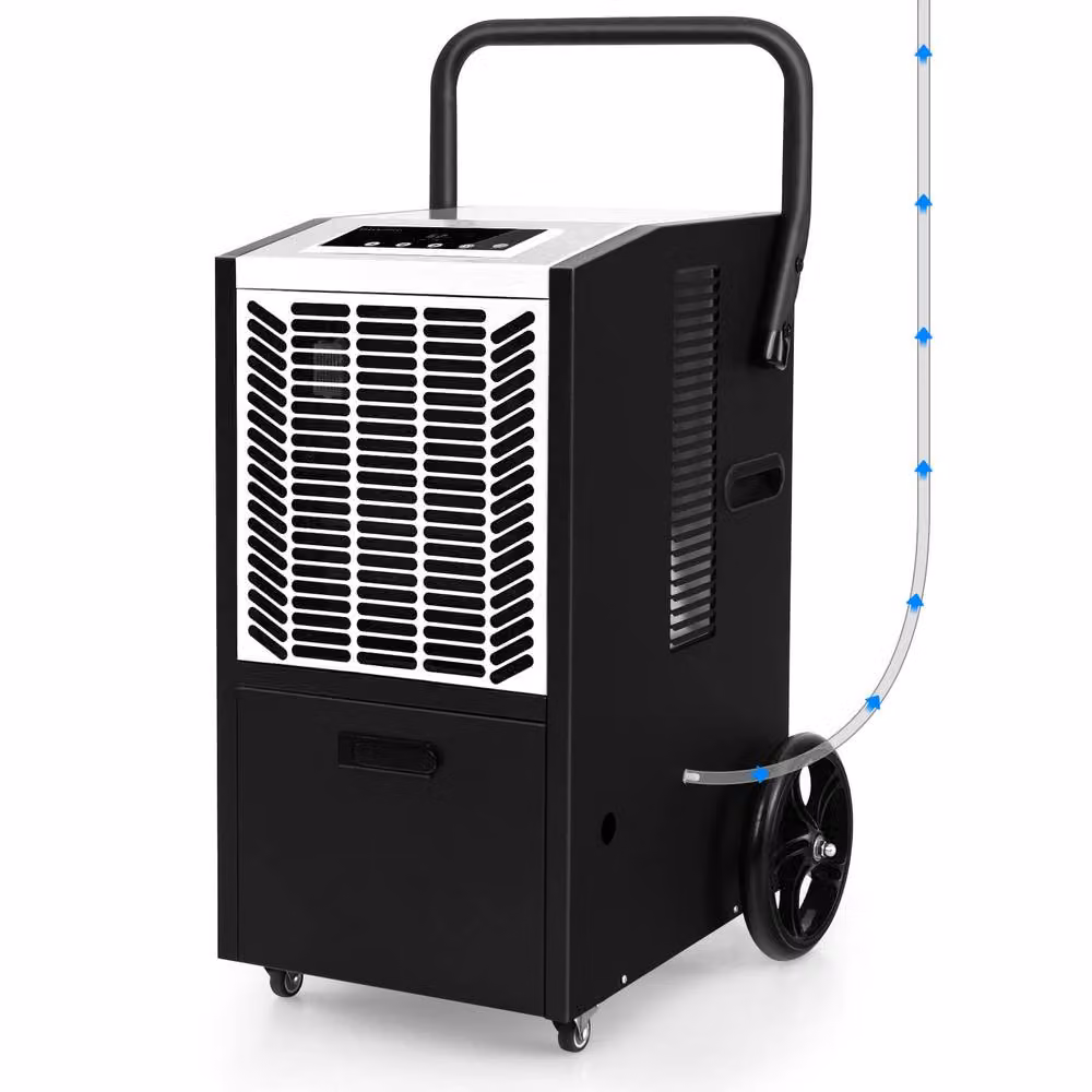 Costway 66L Commercial and Industrial Dehumidifier in Black – 9