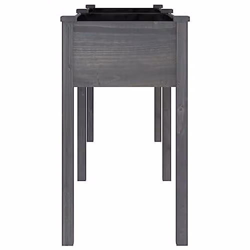 vidaXL Grey Solid Wood Fir Planter with Liner W: 161 cm, D: 45 cm, H: 76 cm – 5