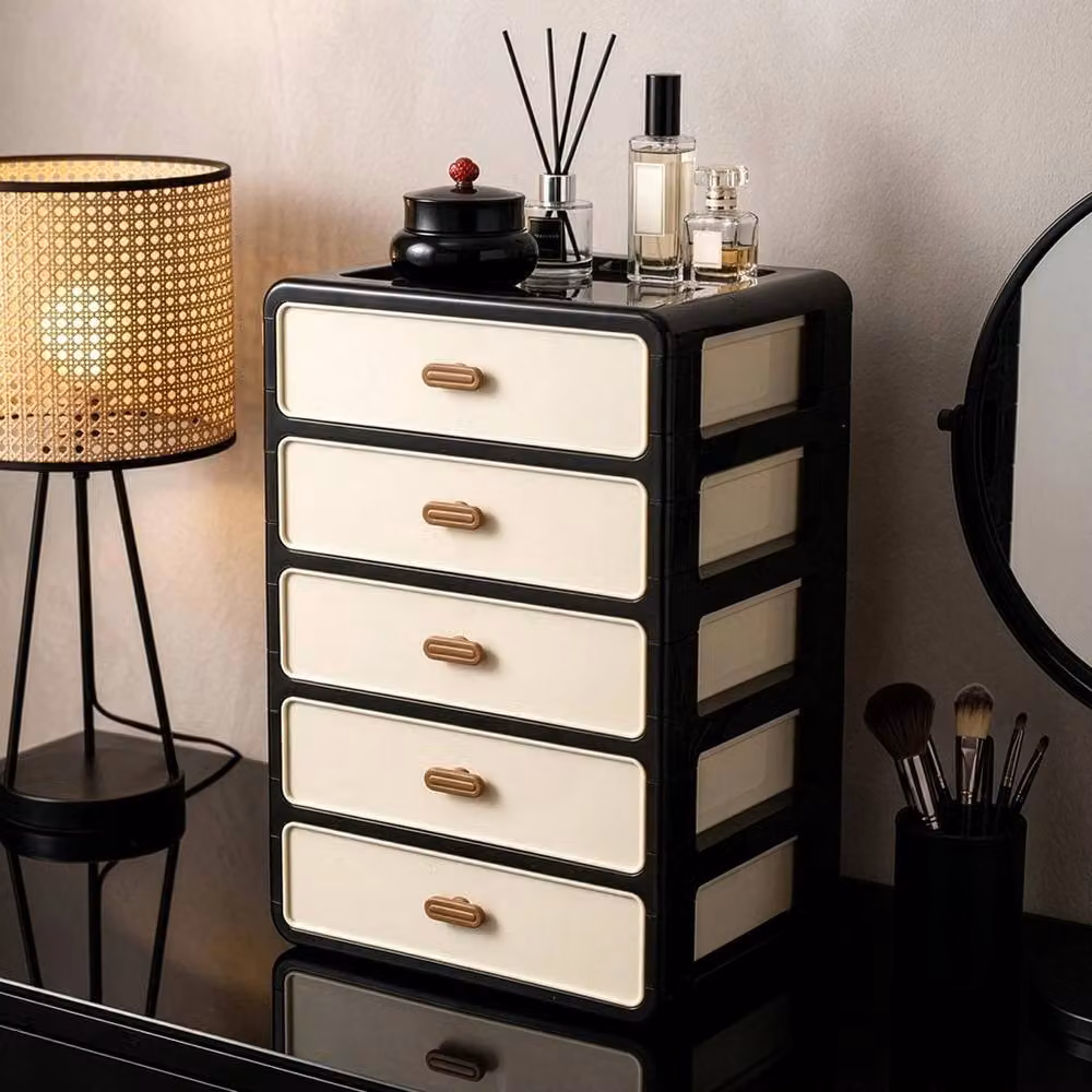 Havendro 5-Tier Drawer Storage Cabinet in Beige – 5