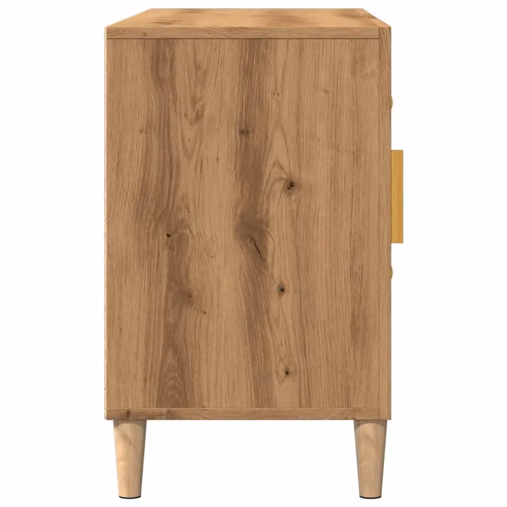 Berkfield Home Artisan Oak Sideboard in Brown, W/D/H: 100 x 36 x 60 cm – 2