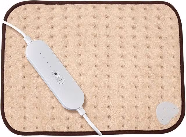 Sweet Dreams Electric Heat Pad in Beige with 4 Heat Settings for Therapeutic Joint Pain Relief, W/D: 40 x 30 cm
