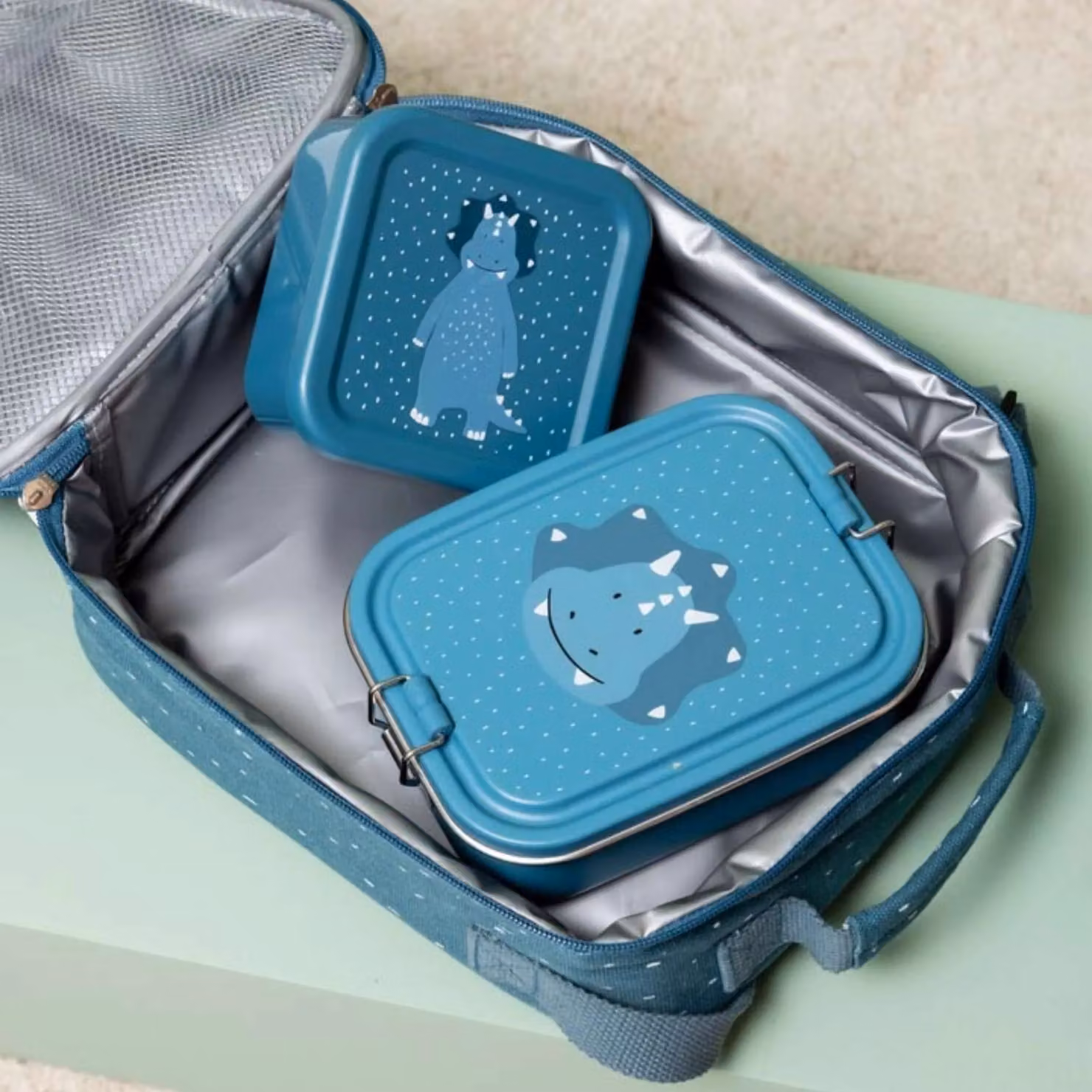 Trixie Mr. Triceratops Insulated Lunch Bag in Blue – 3