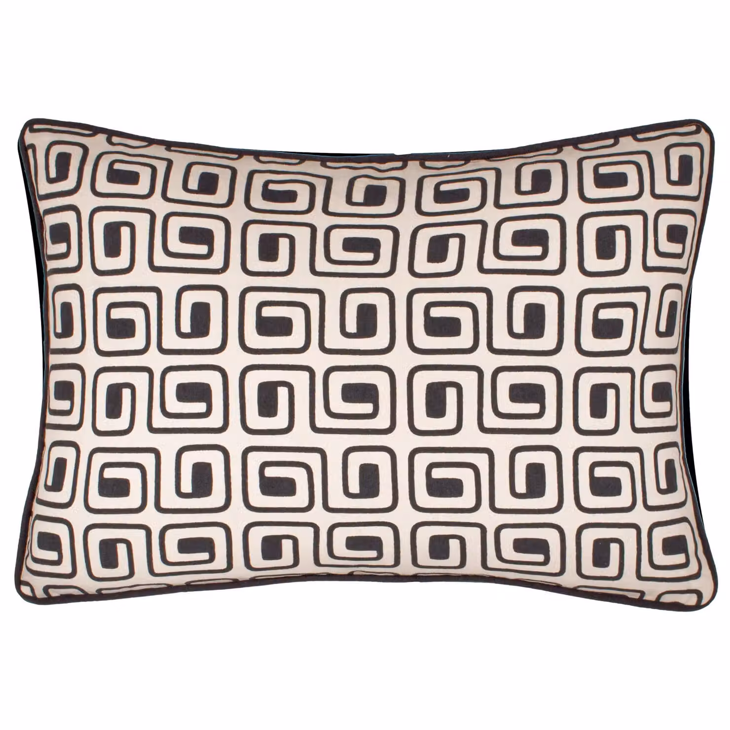 HOEM Safara Printed Black Cotton Rectangular Cushion W: 50 cm, H: 35 cm – 2