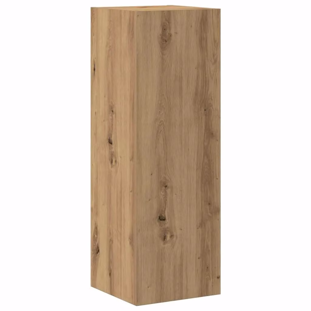 Berkfield Home Artisan Oak Wall Mounted TV Cabinets, 5 Piece Set in Brown Engineered Wood – 3