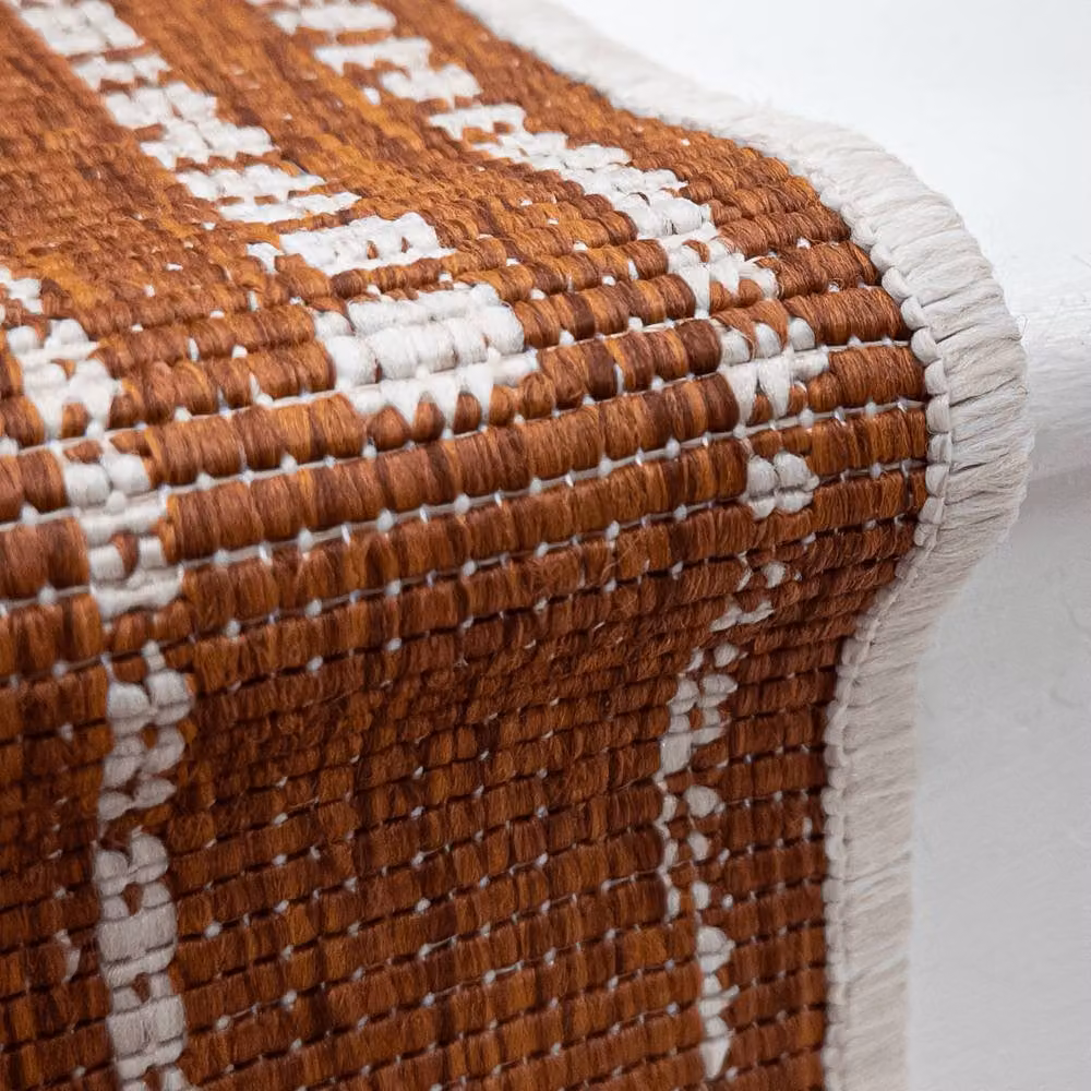 runrug Aperol Spritz Stair Runner Carpet in Terracotta, Reversible and Hard-wearing, W: 70 cm, L: 600 cm – 3