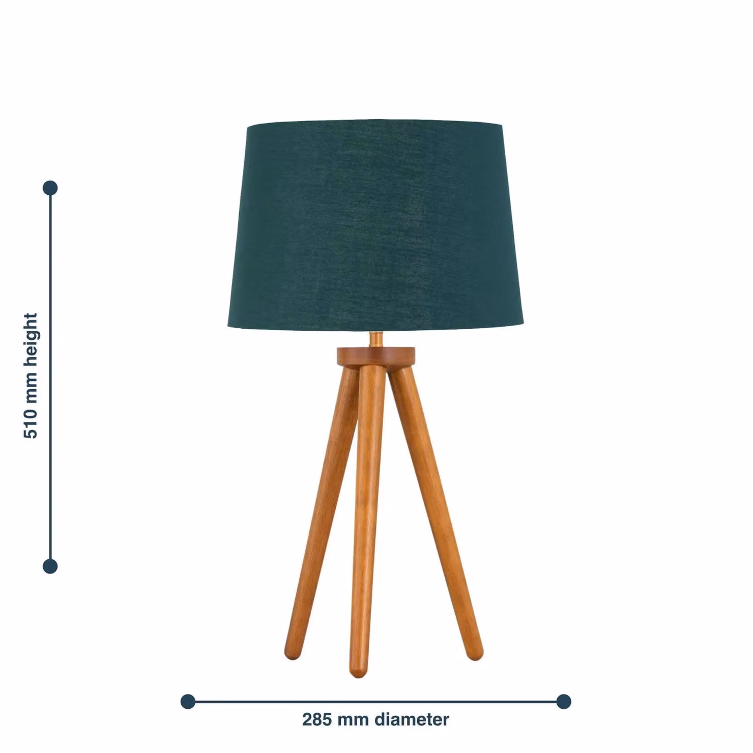 First Choice Lighting Voyage Dark Oak Table Lamp with Green and Gold Fabric Shade – 4