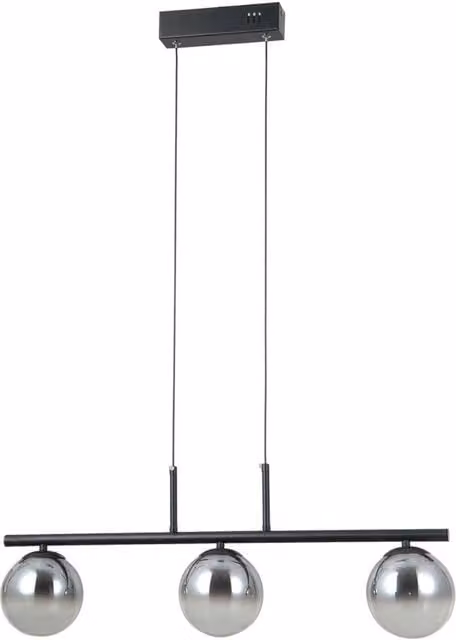 Netlighting Velada Bar Pendant Ceiling Light in Matt Black with 3x LED Warm White 3000K