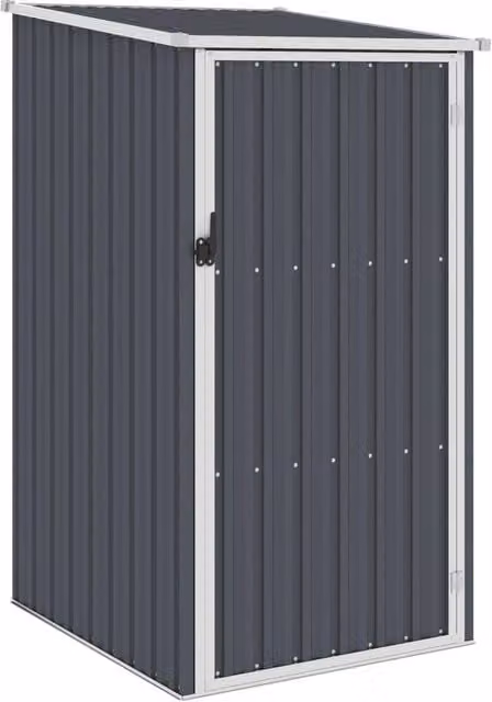 Berkfield Home Anthracite and Black Galvanised Steel Garden Shed Tall Cabinet W/D/H: 87 x 98 x 159 cm – 1