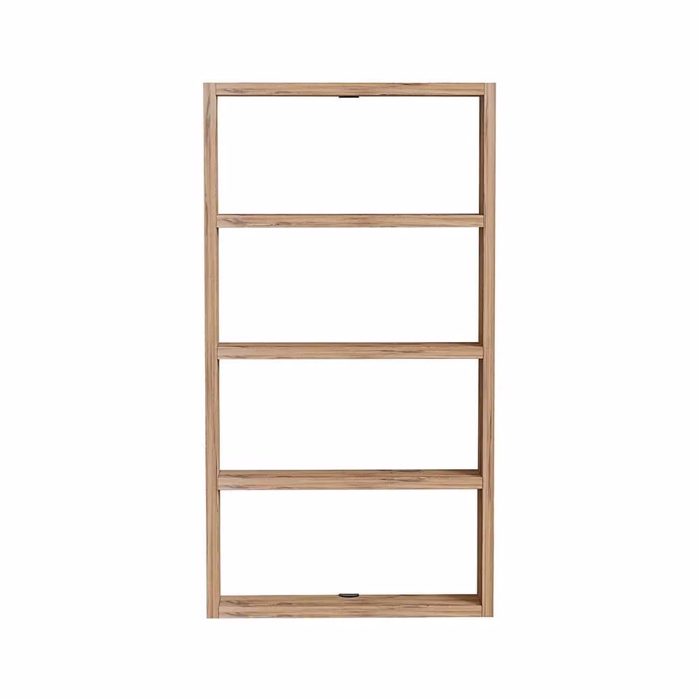 Calicosy LYA 4-Shelf Wall Mounted Shelf in Brown, Height: 80 cm – 3