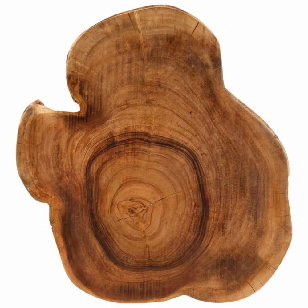 Berkfield Home Round Solid Acacia Wood Coffee Table in Brown, W: 60 cm, D: 55 cm, H: 25 cm – 4