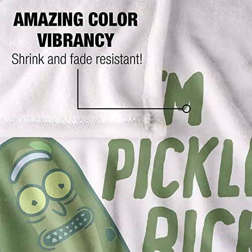 Warner Bros. Rick and Morty Pickle Rick Super Soft Silky Touch Fleece Blanket, Multicolour – 2