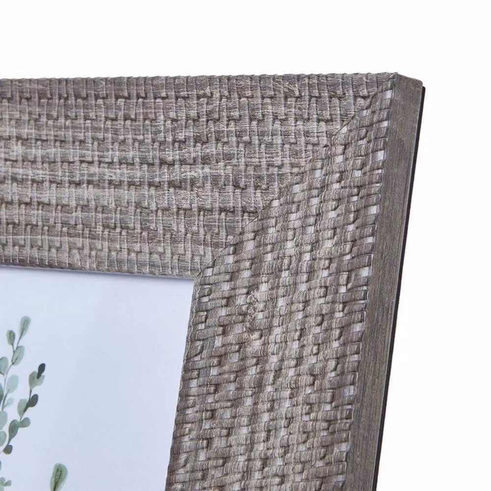Lemon Pavilion Woven Wood Photo Frame, Grey, W21 x H26 cm – 2