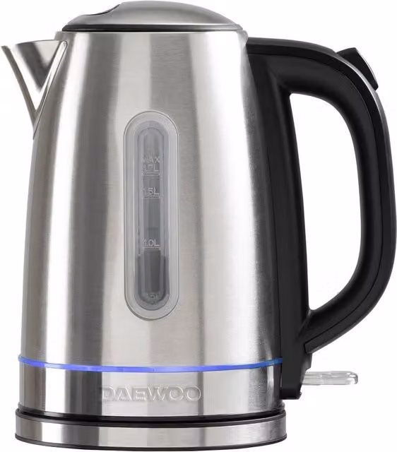 Daewoo Edinburgh Rapid Boil Kettle, 1.7 l, Silver Stainless Steel with Auto Shut Off and Limescale Filter – 5