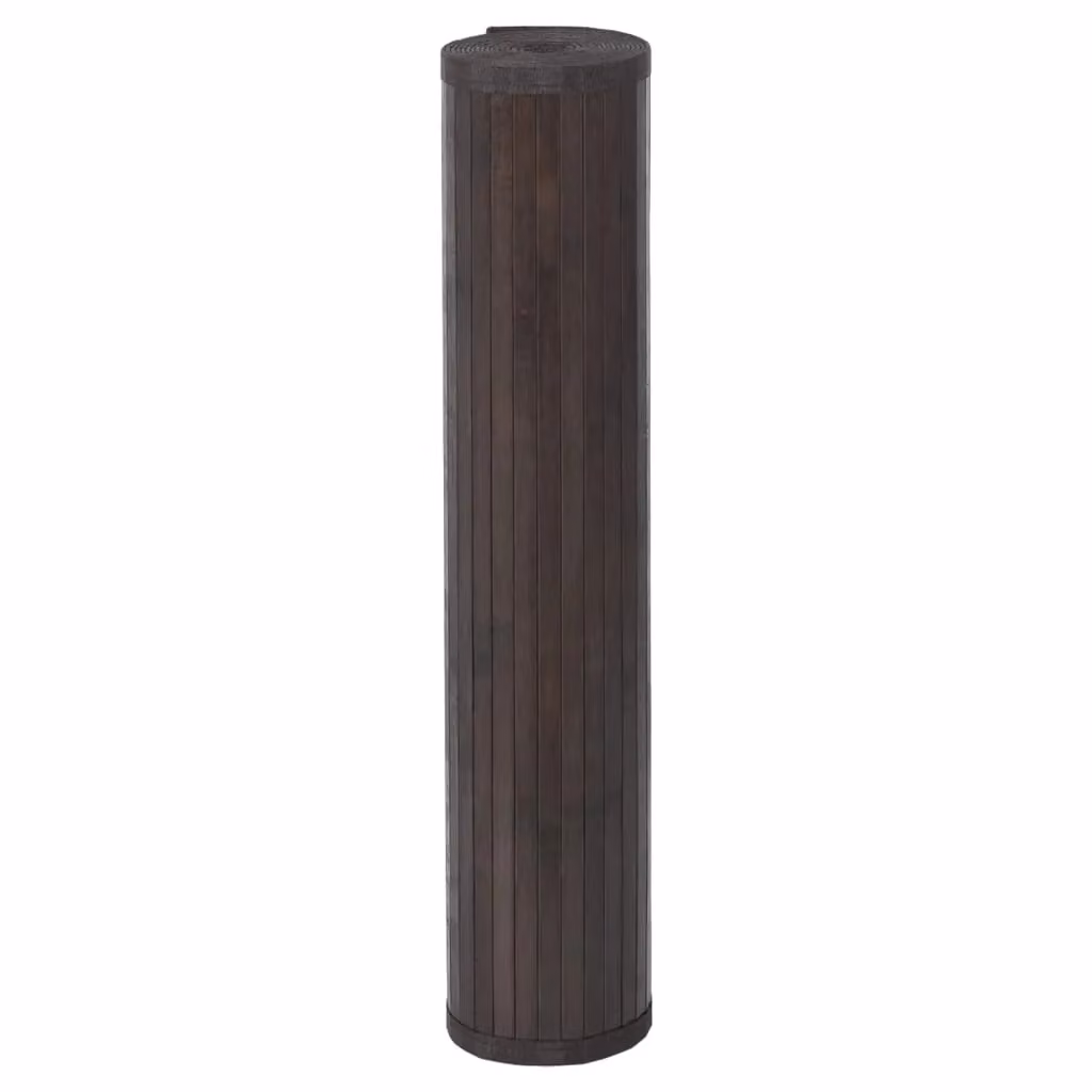 Berkfield Home Rectangular Bamboo Rug in Brown, W/D: 100 x 200 cm – 3