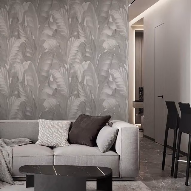 Belgravia Decor Sumatra Grey Botanical Floral Modern Wallpaper