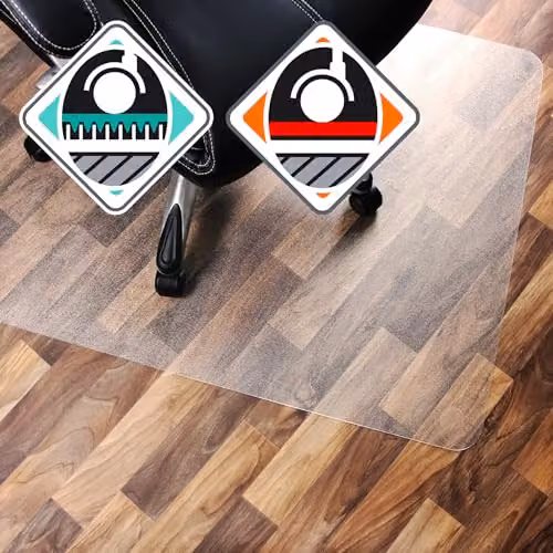 Floortex Cleartex Unomat Anti-Slip Rectangular Polycarbonate Chair Mat for Hard Floors and Carpet Tiles, Transparent, W: 116 cm x D: 150 cm – 2