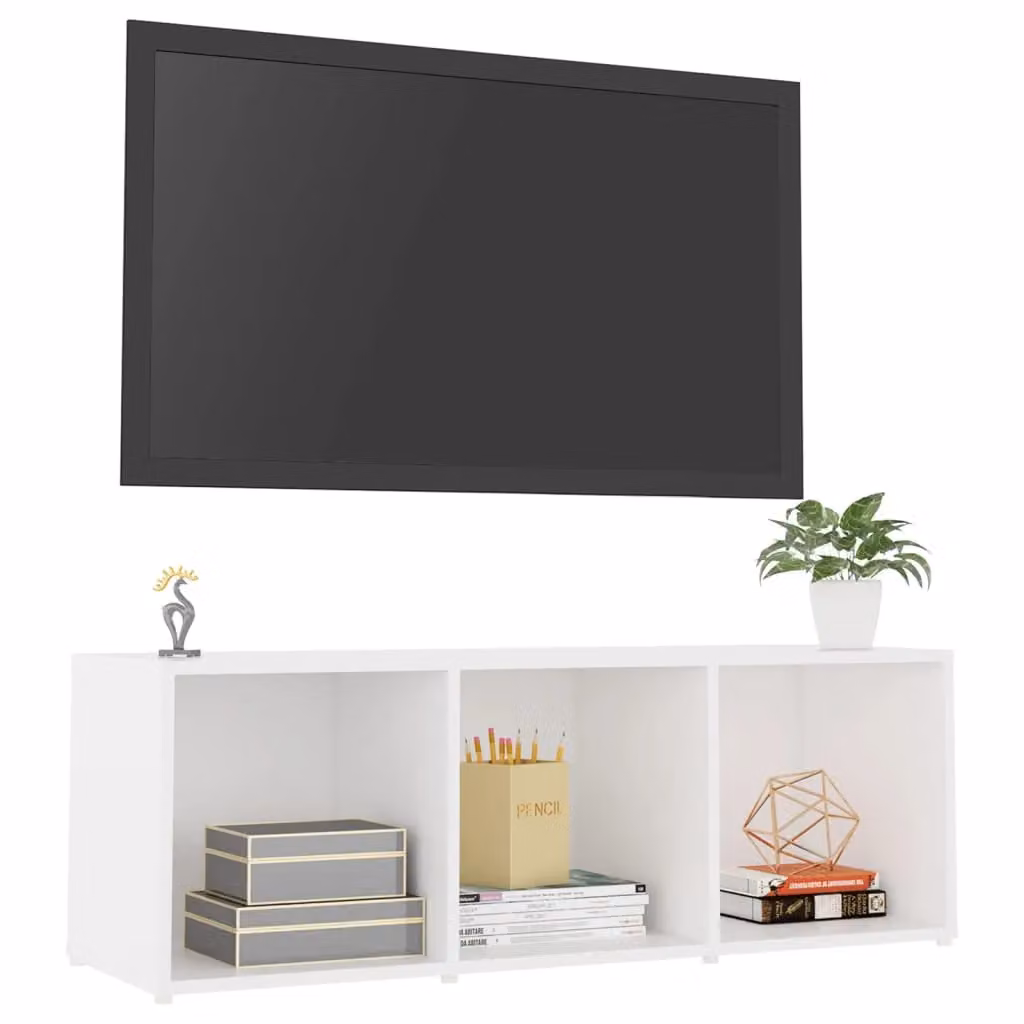 Berkfield Home White Classic TV Cabinet W/D/H: 107 x 35 x 37 cm – 3