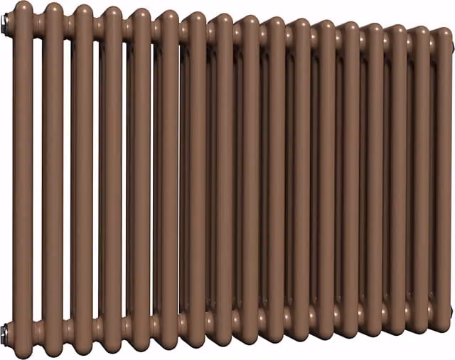 Lux Heat Horizontal Column Radiator in Coffee Bean, 3 Column, W: 60.0 cm, H: 78.5 cm