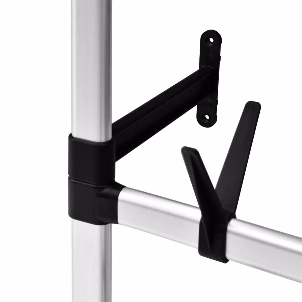 Berkfield Home Telescopic Aluminium Shoe Rack with Rods in Silver – 3