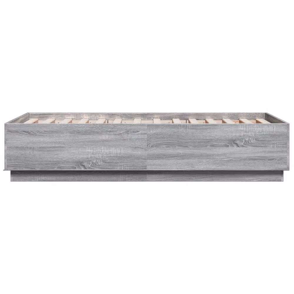 Berkfield Home Modern Small Single Bed Frame in Grey Sonoma, W/D/H: 190 x 75 x 78 cm – 3