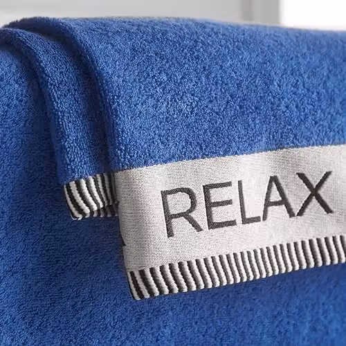 Catherine Lansfield Relax and Unwind Cotton Terry Hand Towel, Blue, W: 50 cm, H: 85 cm – 2