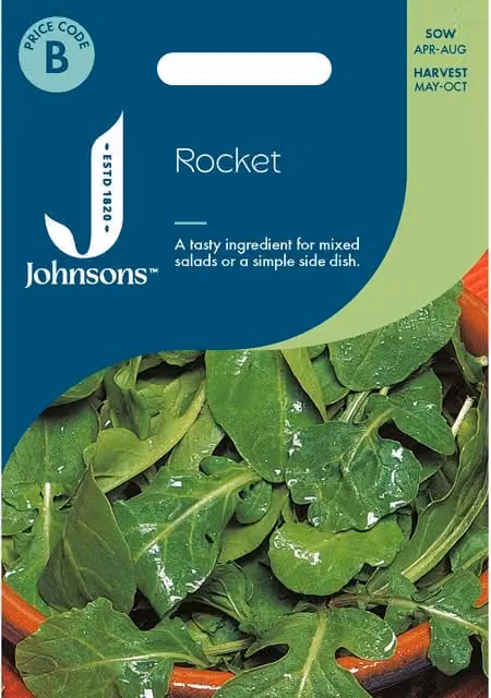 Johnsons Seeds Rocket Vegetable Seeds, Green