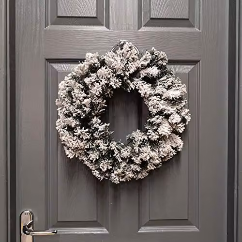 Premier Woodcote Flocked Pine Christmas Wreath, Diameter: 50 cm – 2