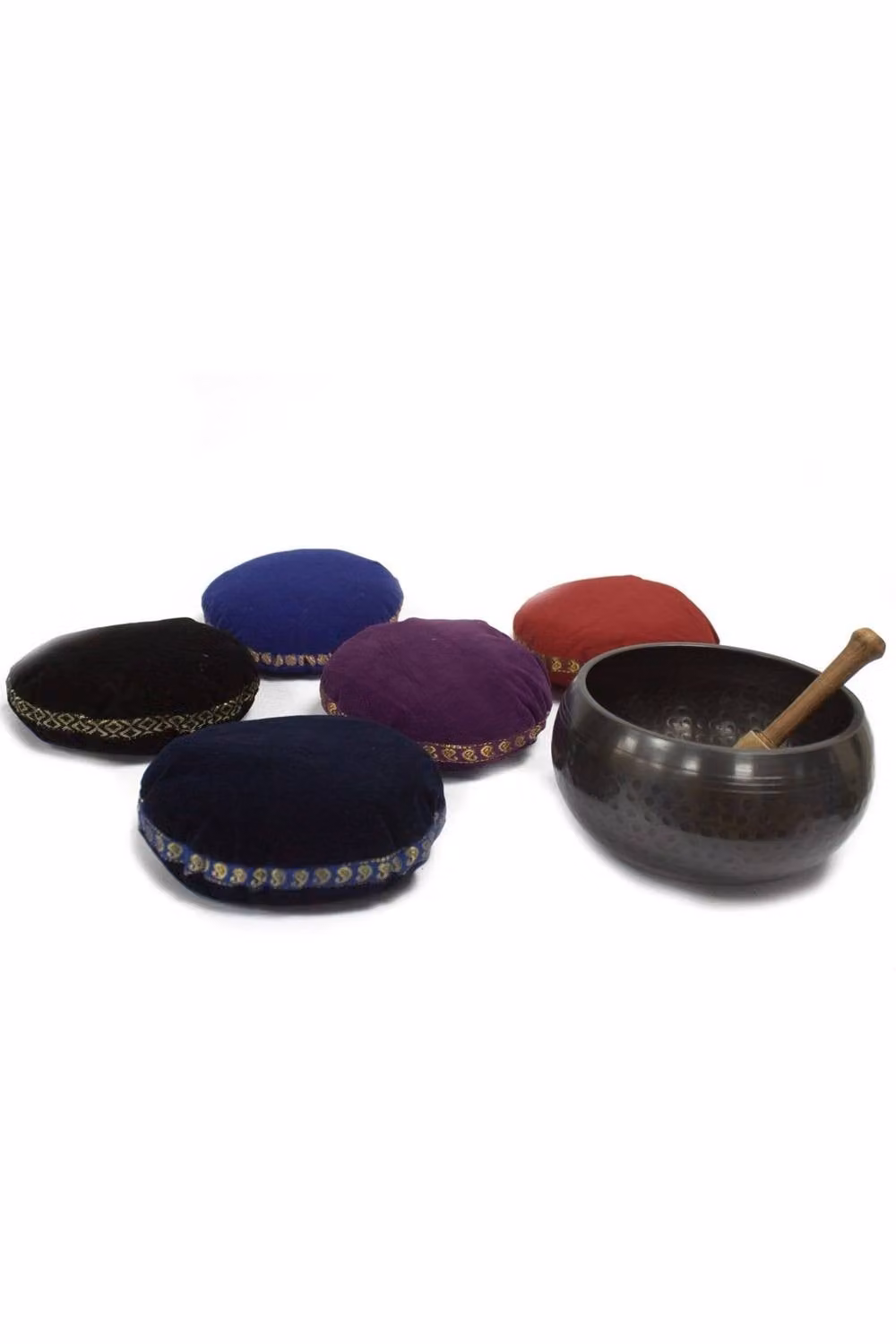 KDMD Red Velvet Singing Bowl Cushion, 11 cm Diameter – 1