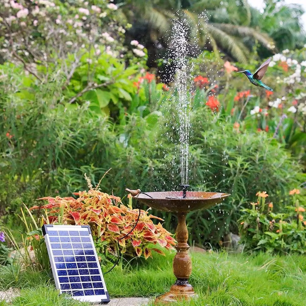 FLAVORA Solar Powered Water Feature Pump in Black – 4