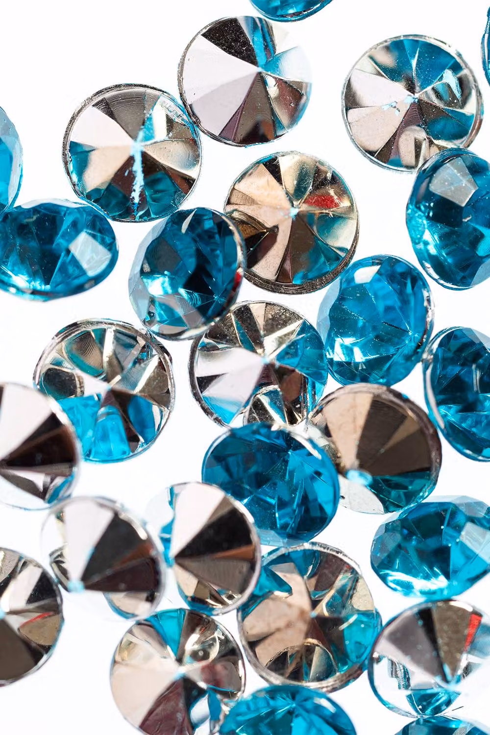 Neel Blue Acrylic Rhinestone Round Table Confetti Scatters, 2000 Pieces in Teal – 6