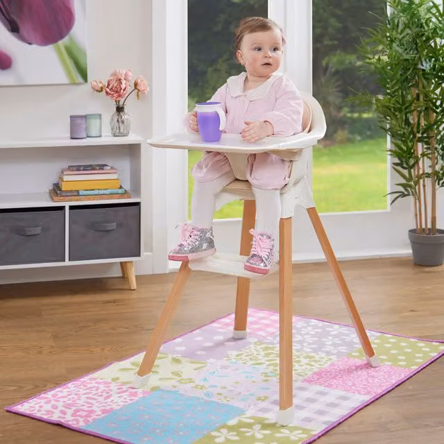 Liberty House Toys Scandinavian Kids High Chair in White and Beechwood