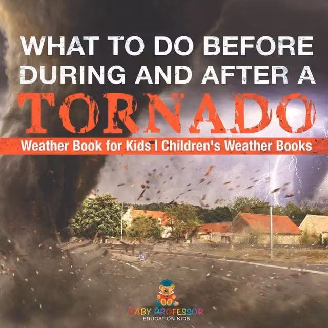 Baby Professor What To Do Before, During & After a Tornado Weather Book in White