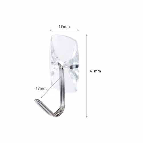 3M Command Small Clear Wire Hooks with 12 Adhesive Strips – 3