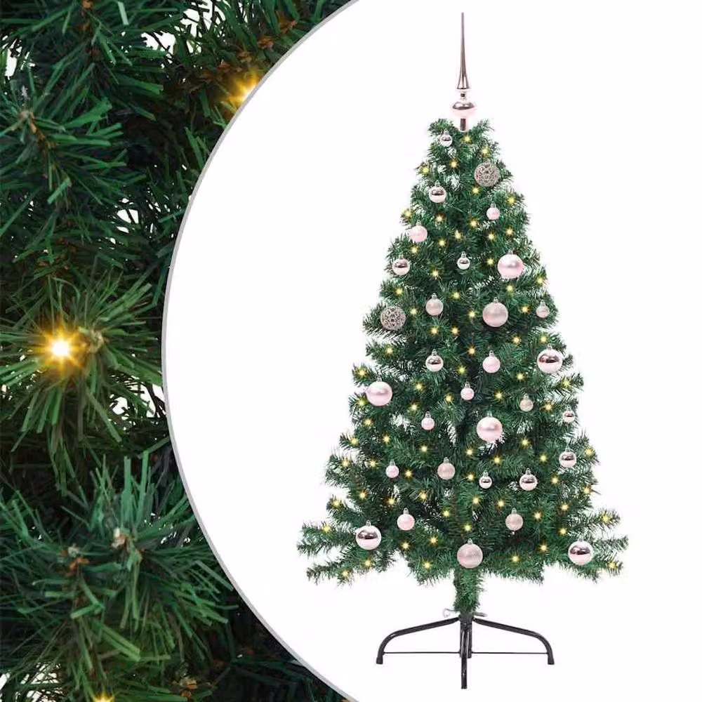 Berkfield Home Beautiful Pre-lit Artificial Christmas Tree, Green, Height: 150 cm – 2