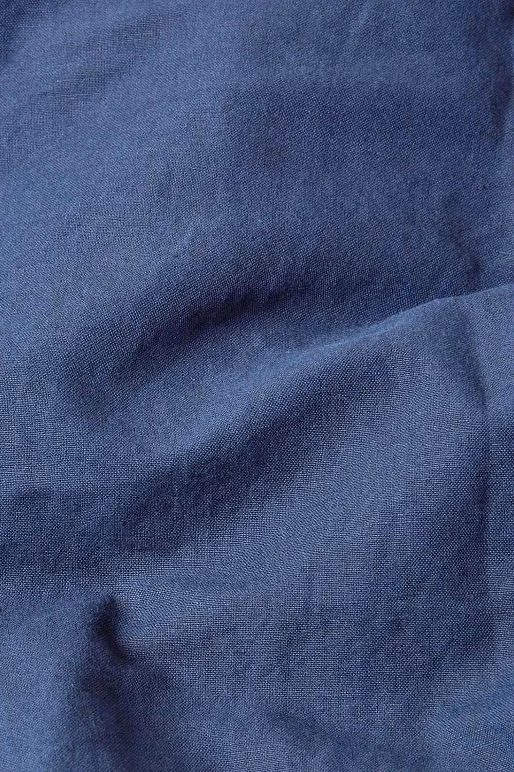 Homescapes Navy Blue V Shaped Pillowcase in Linen and Combed Cotton Blend – 3