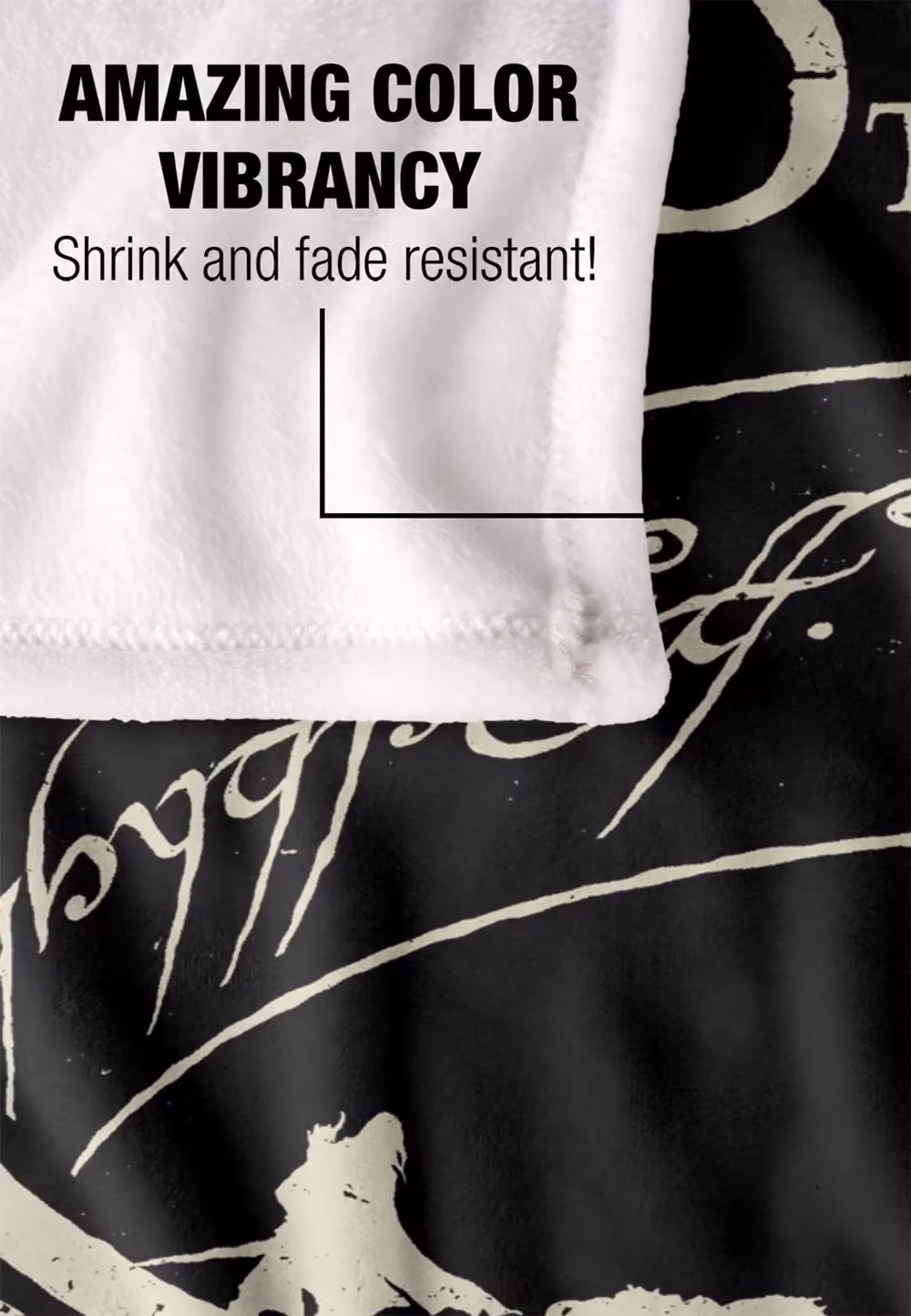 Logovision Lord of the Rings White Silky Touch Super Soft Fleece Throw Blanket W/D/H: 152 x 127 cm – 8