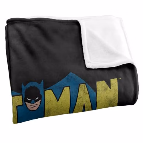 Warner Bros. Batman Vintage Cover Silky Touch Super Soft Fleece Throw Blanket, Multicolour, W: 91.44 cm x L: 147 cm – 2