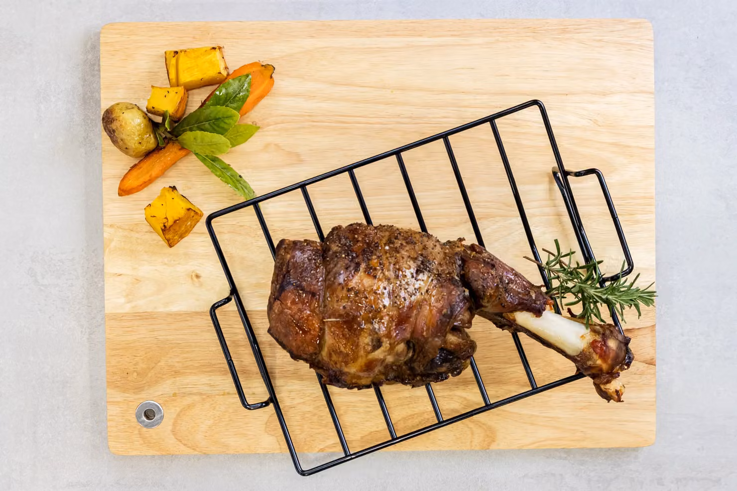 KitchenCraft Non-Stick Rectangular Roasting Rack in Black or Grey, Metal W: 30 cm, D: 21 cm – 3